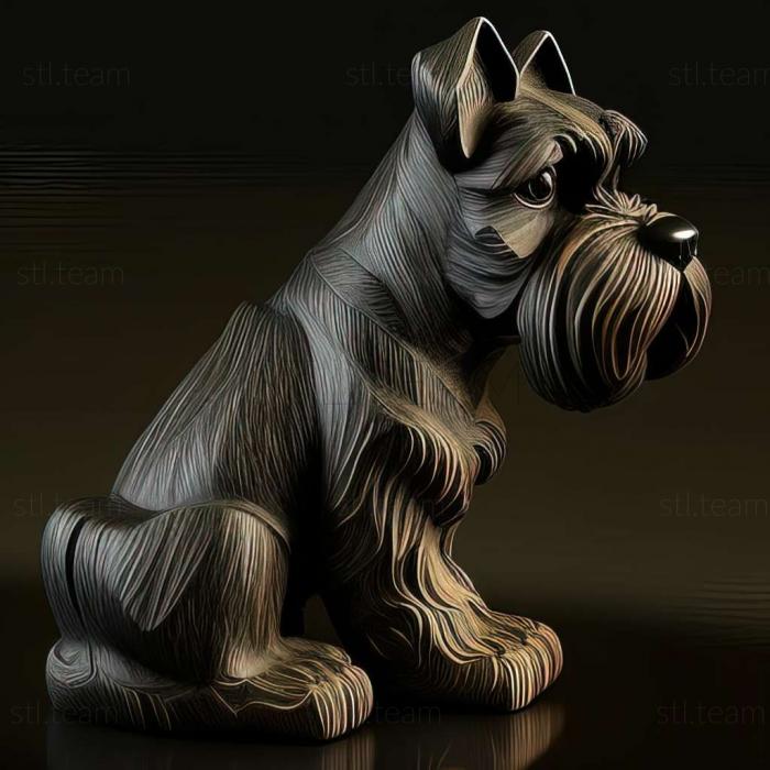 3D model Zwergschnauzer dog (STL)